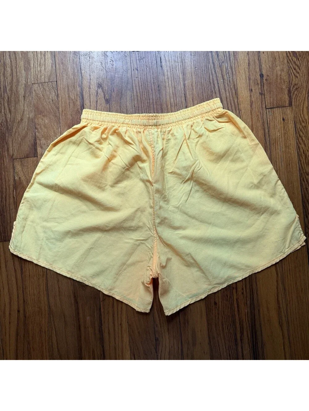 Vintage umbro mens Medium nylon beach shorts yellow Hoochie Daddy Core 70s